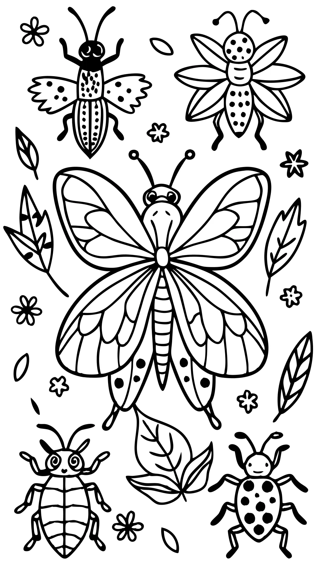 bug coloring page